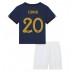 Frankrike Kingsley Coman #20 Barnkläder Hemma matchtröja till baby VM 2022 Kortärmad (+ Korta byxor) Billigt